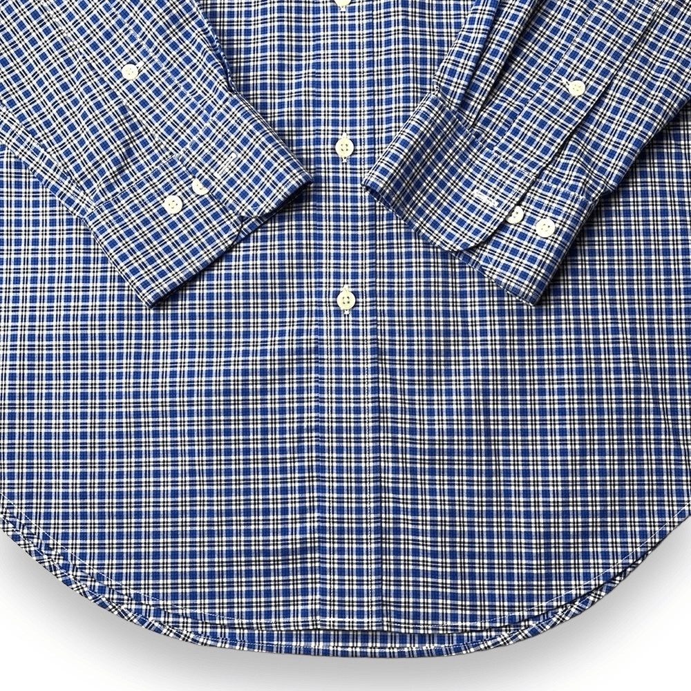 Lauren Ralph Lauren Shirt Mens 16 Blue Classic Fit Plaid Long Sleeve Button Down - Picture 5 of 8